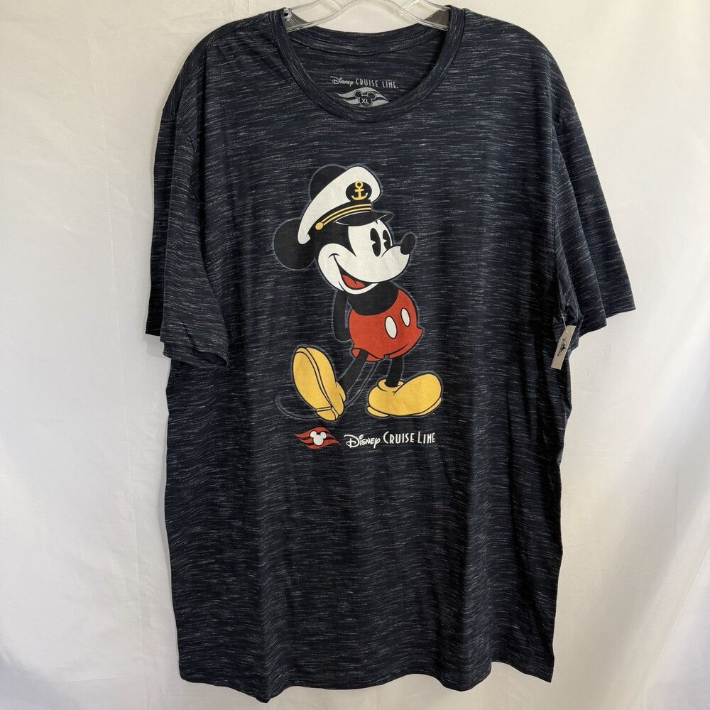 NEW Disney Cruise Line Captain Mickey Mouse Blue Shirt Size XL DCL